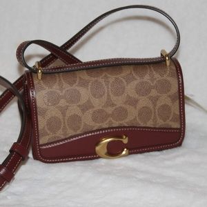 COACH Signature Bandit Lunar New Year Crossbody Bag Purse Handbag Rabbit Charm